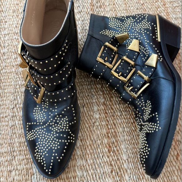 Chloe Susanna Studded Leather Ankle Boot - Picture 4 of 5